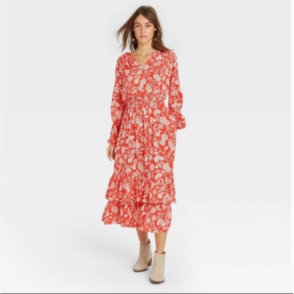 Floral Maxi Dress with Ruffles